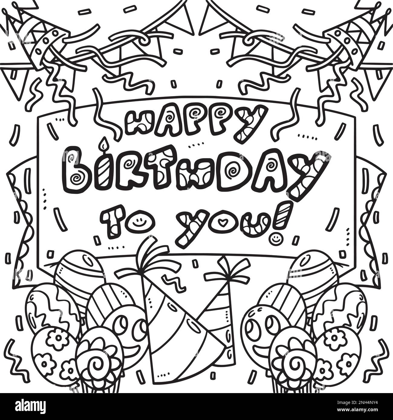 happy birthday coloring sheet adult happy birthday coloring sheet adult