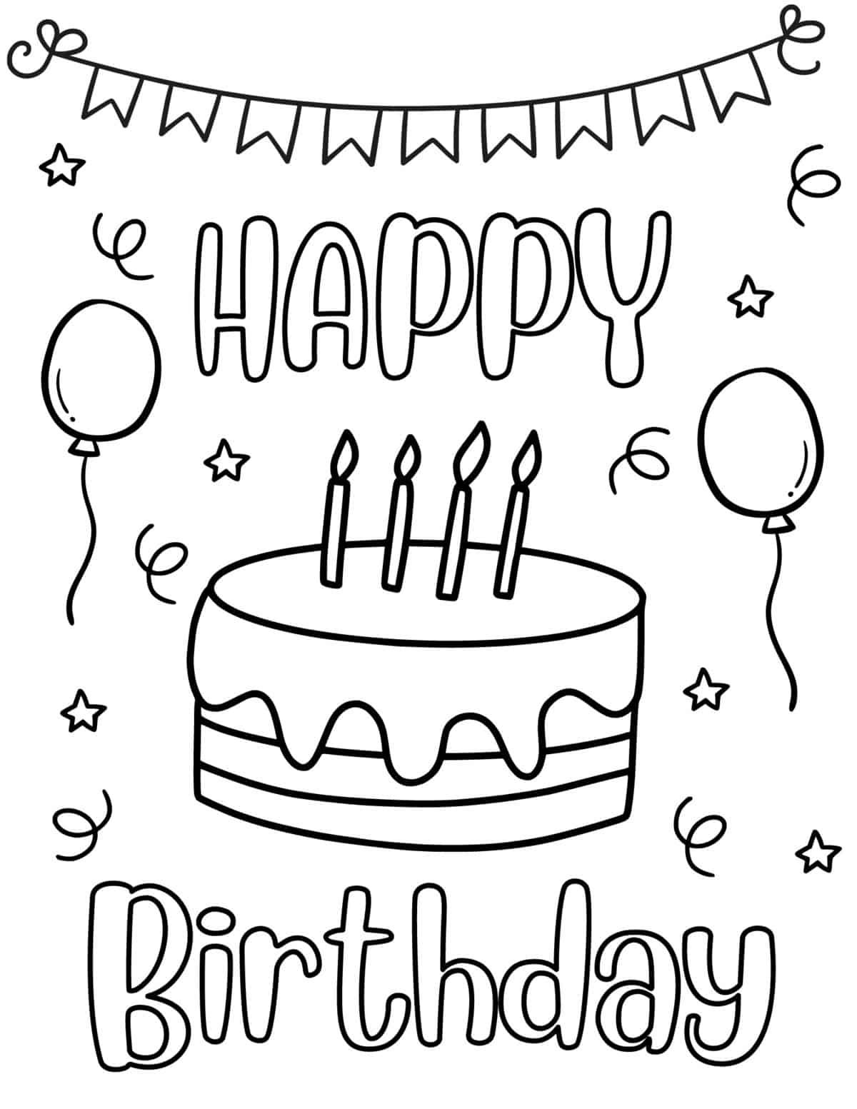 Happy Birthday Coloring Sheets Free Printable Educational Printable Happy Birthday Coloring Sheets Free Printable Educational Printable