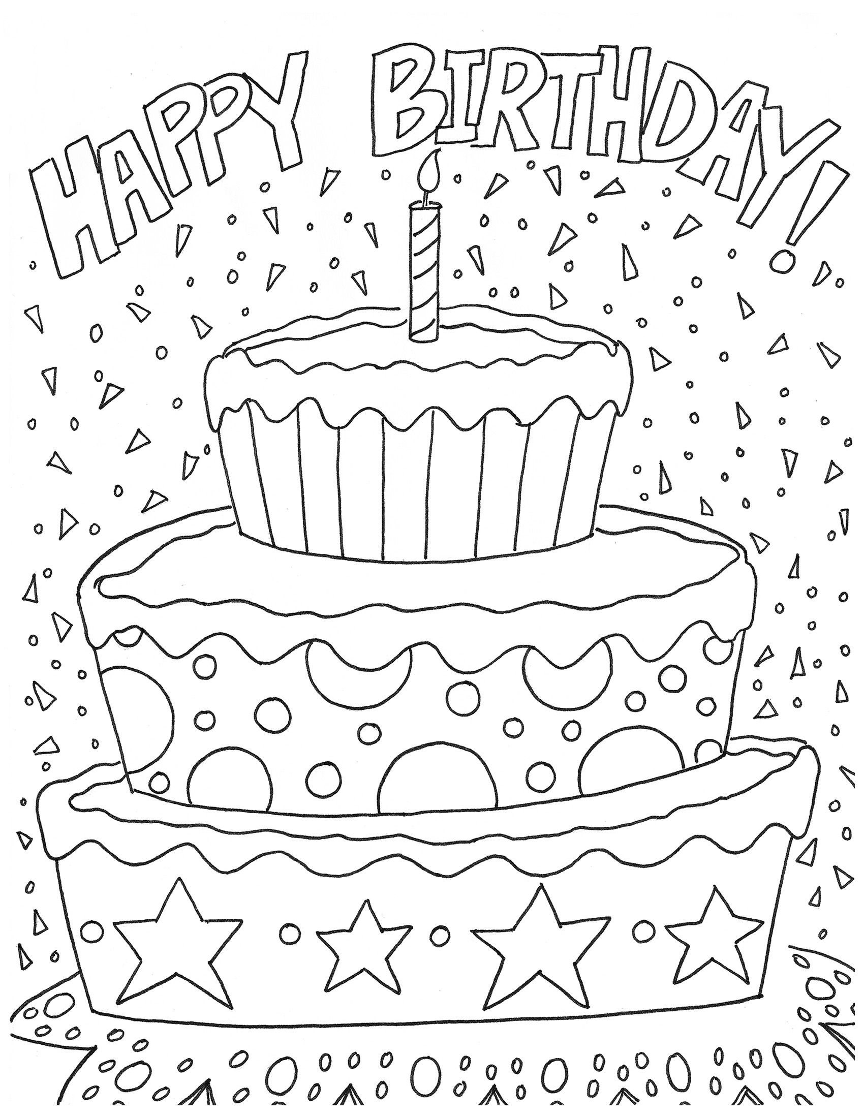 happy birthday coloring sheets free printable happy birthday coloring sheets free printable