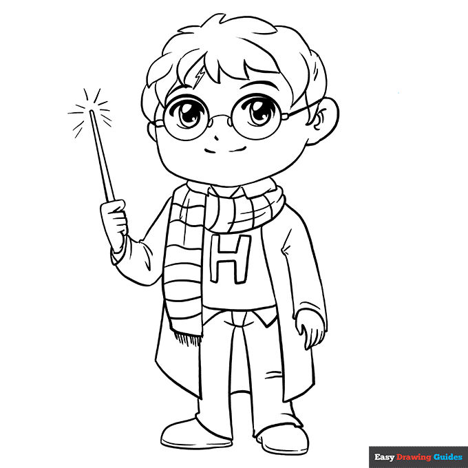 Harry Potter Coloring Page Easy Drawing Guides Harry Potter Coloring Page Easy Drawing Guides