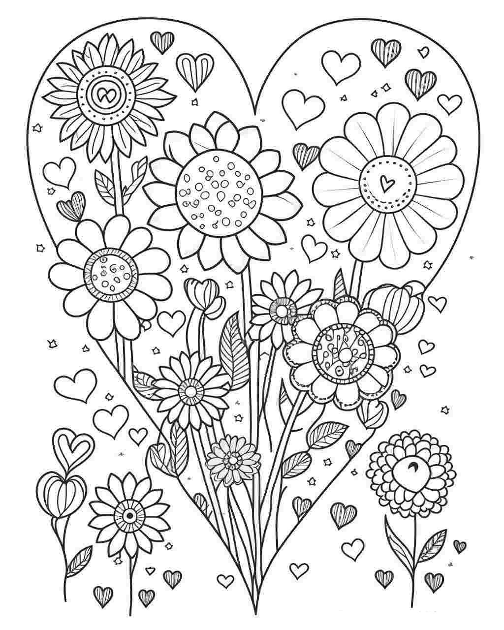 Hearts Coloring Pages ColoringFunHouse Hearts Coloring Pages ColoringFunHouse