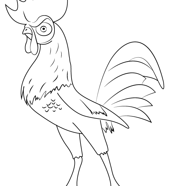 Hei Hei From Moana Coloring Page Free Coloring Pages Online