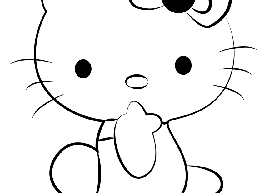 Hello Kitty 1 Coloring Page For Kids Free Hello Kitty Printable