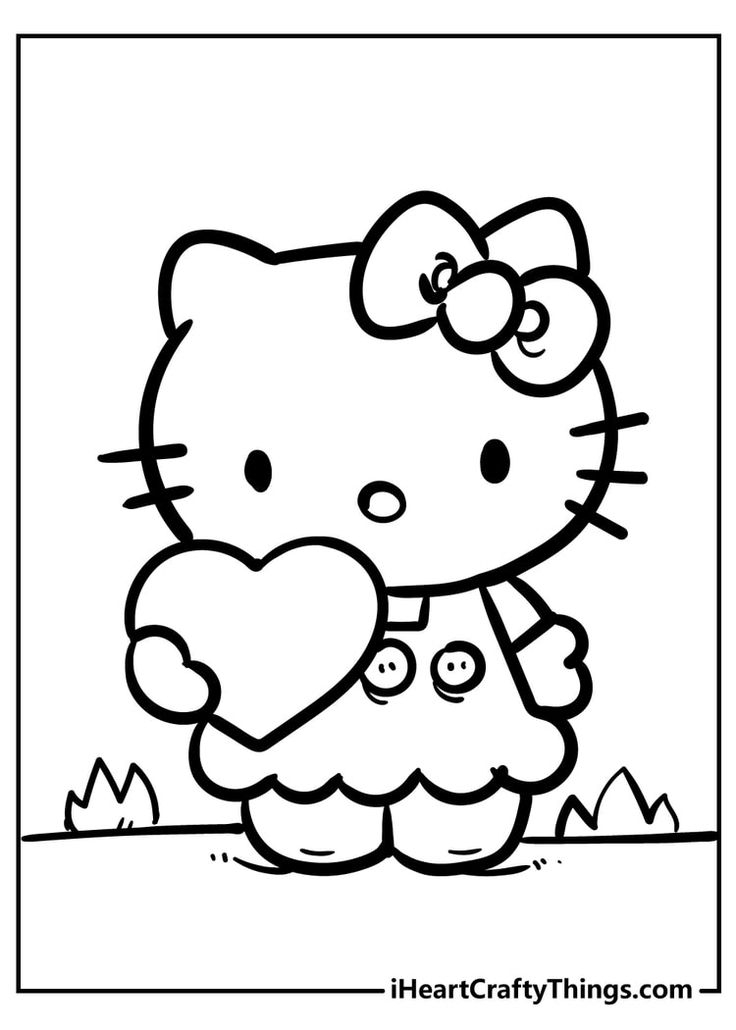 Hello Kitty Coloring Pages Hello Kitty Coloring Pages