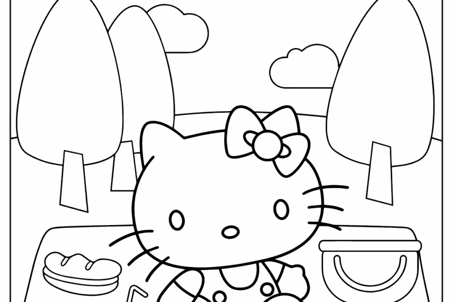 Hello Kitty Coloring Sheet Free Printable Coloring Pages