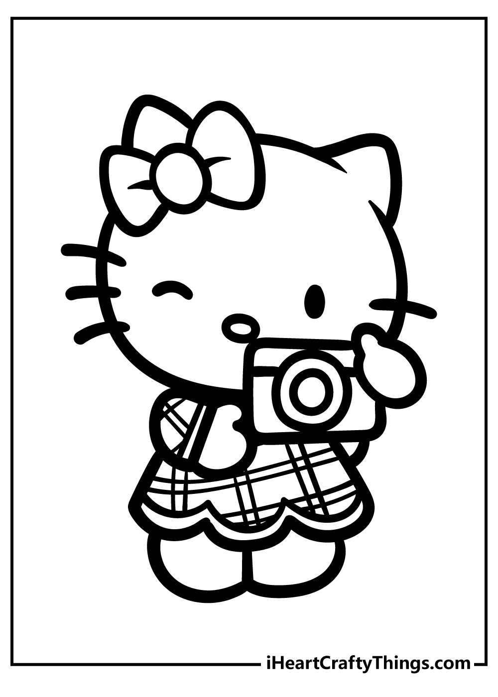 Hello Kitty colouring printable Hello Kitty colouring printable
