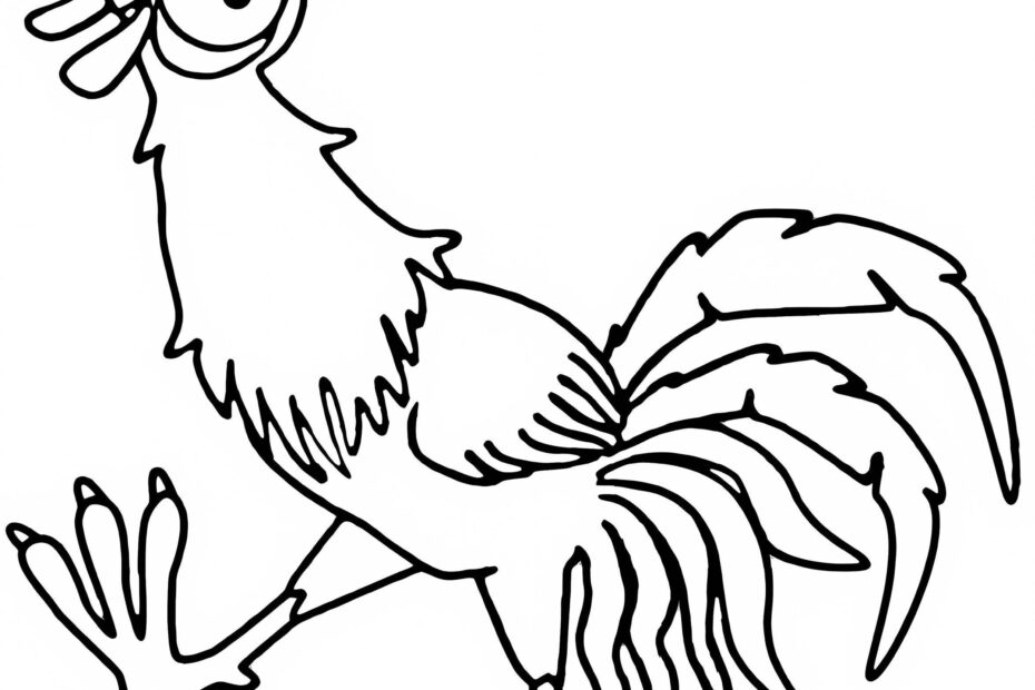 Hey Hey Chicken Coloring Page