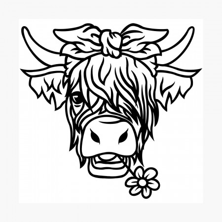 Highland Cow SVG Cow SVG Digital Clipart PNG Dxf Eps Pdf Coloring Home