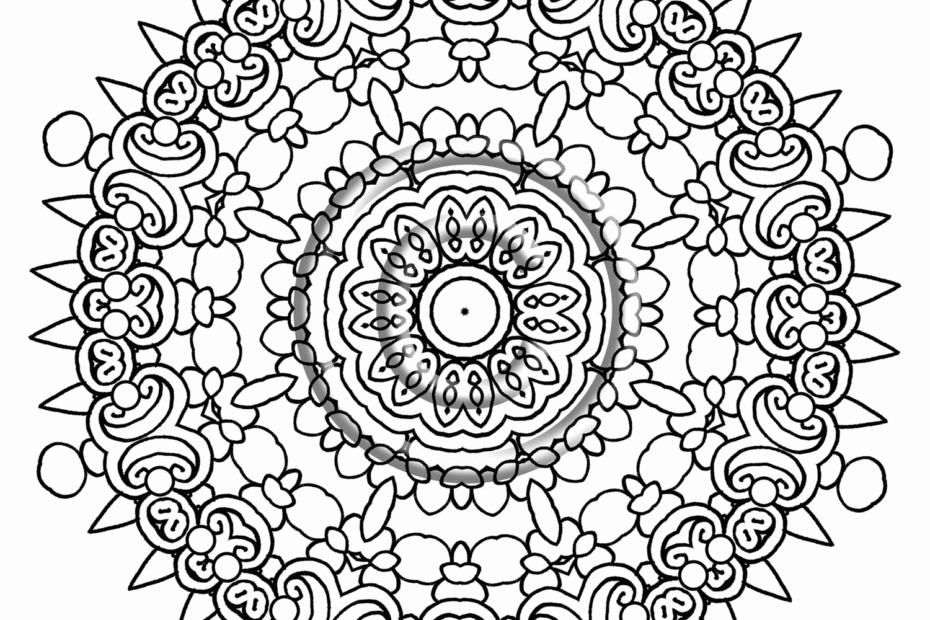 Intricate Mandala Coloring Pages Coloring Home