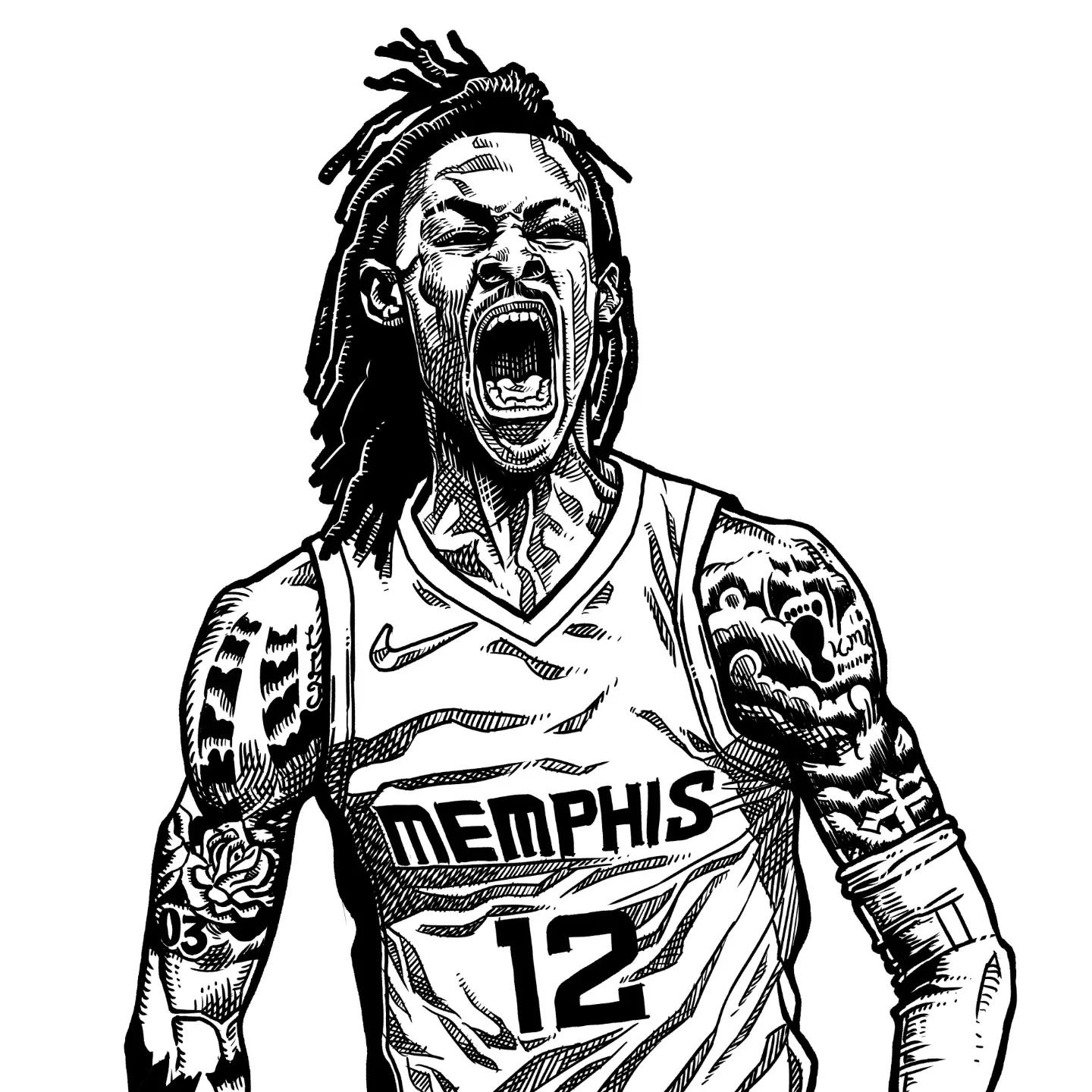 Ja Morant Coloring Pages Coloring Home Ja Morant Coloring Pages Coloring Home