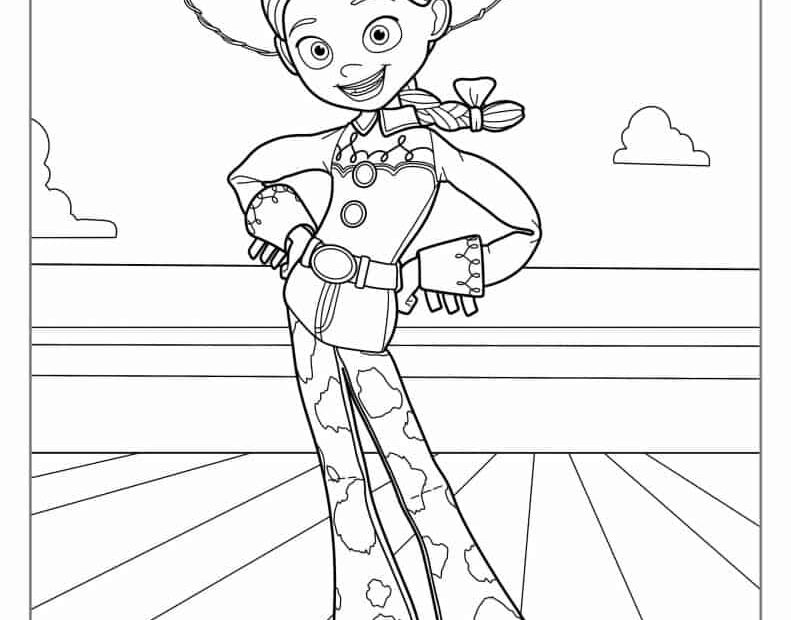Jessie Coloring Page Template Toy Story Ready For Download