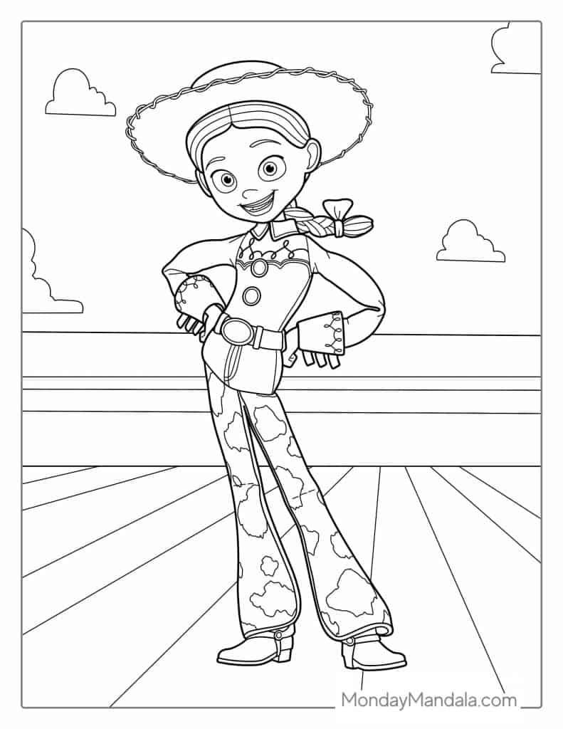 Jessie Coloring Page Template Toy Story Ready For Download Jessie Coloring Page Template Toy Story Ready For Download