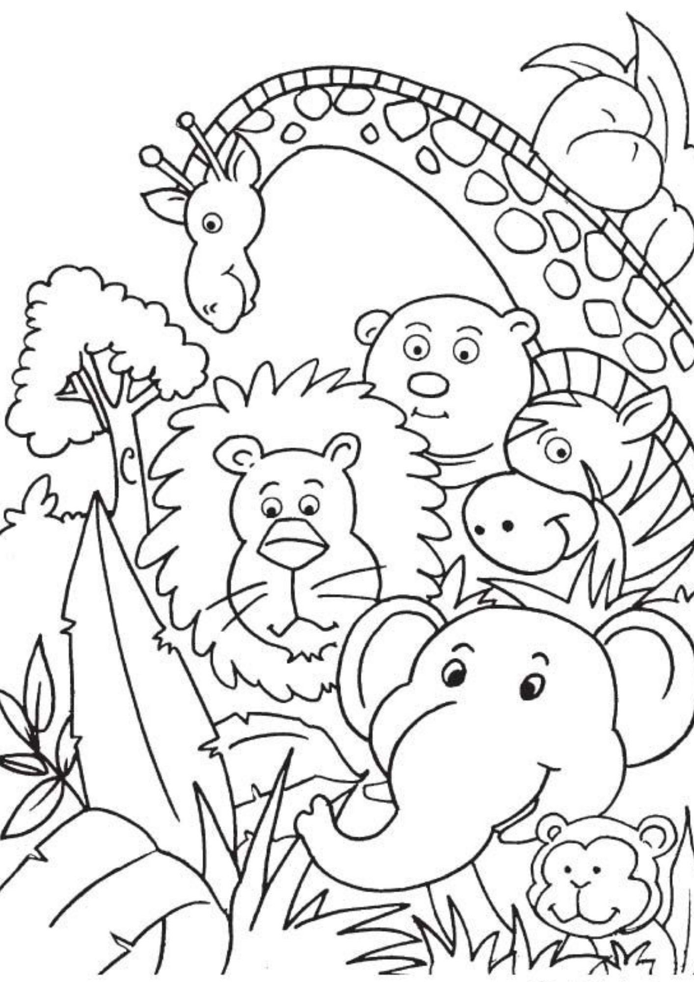 Jungle Animal Colouring Book Amazing Colouring Book For Kids And Jungle Animal Colouring Book Amazing Colouring Book For Kids And