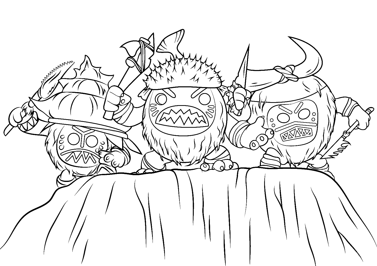 Kakamora Coloring Pages Kakamora Coloring Pages