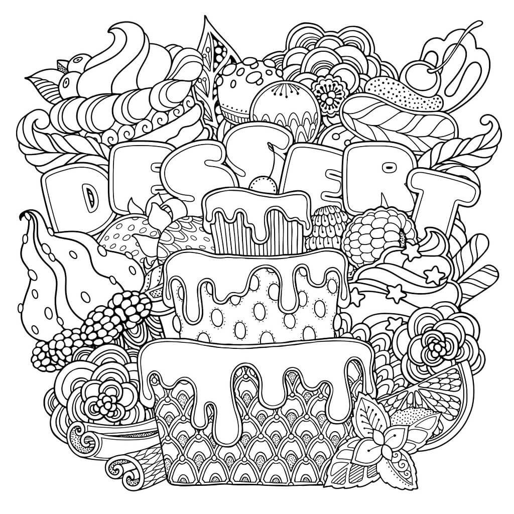 Dessert Coloring Sheets Dessert Coloring Sheets