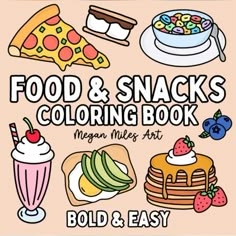 Kawaii Food Coloring Book 30 Pages Of Fun And Easy Designs For All