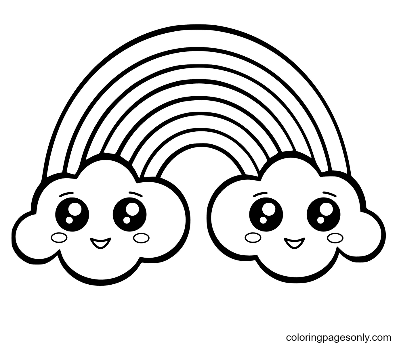 free printable rainbow coloring page free printable rainbow coloring page