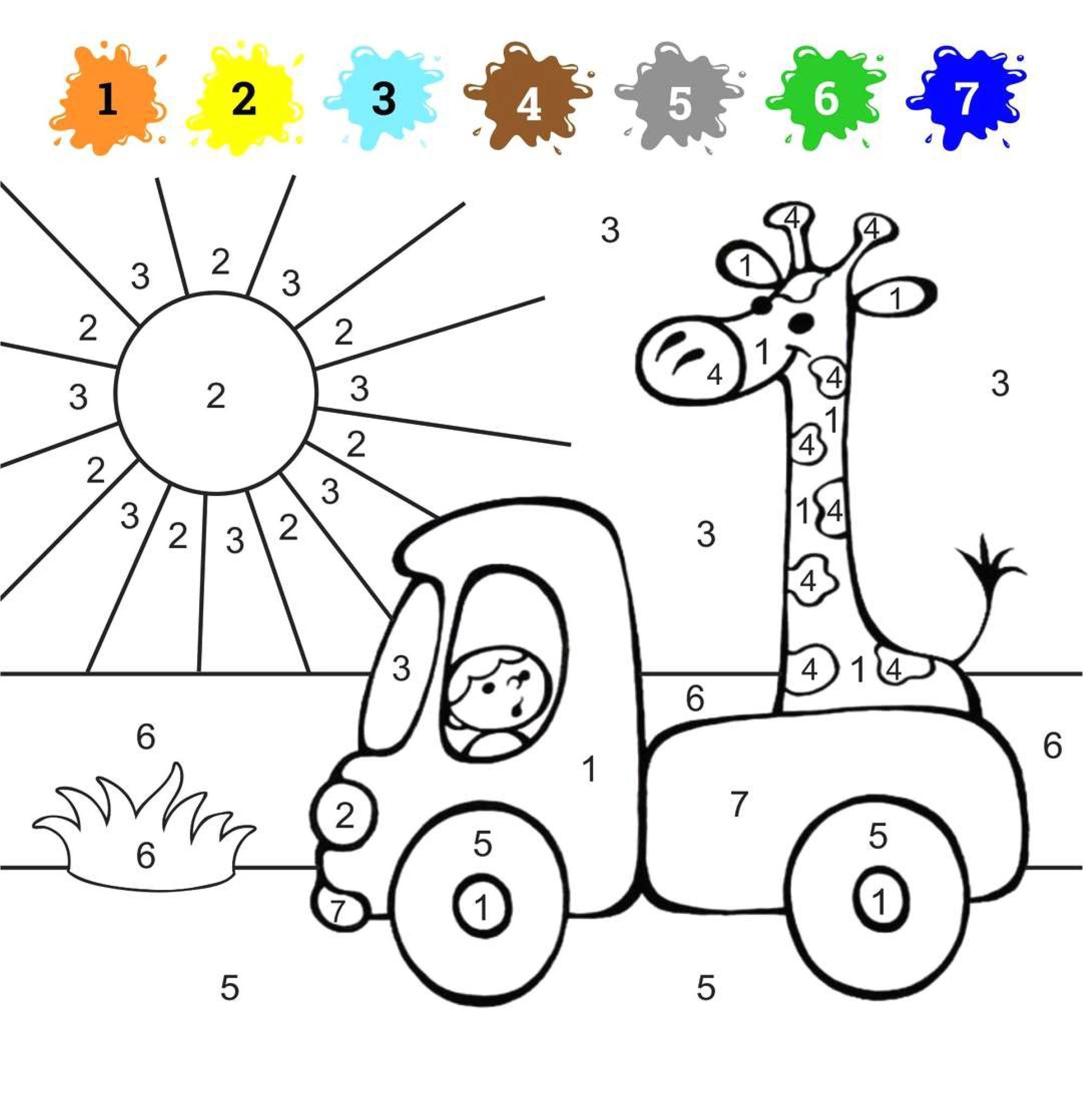 Kids Color By Number Kids Color By Number