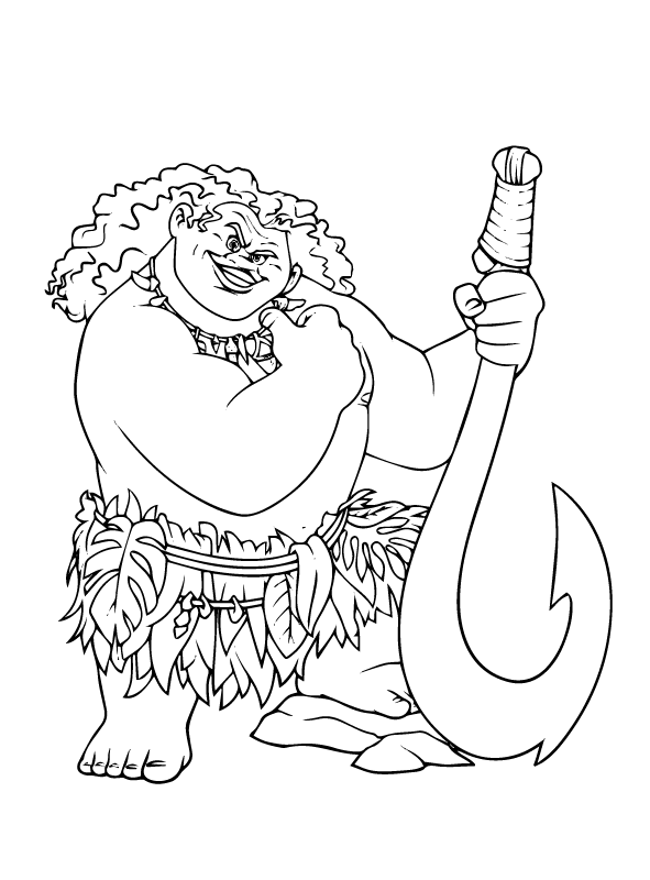 Kids n fun Coloring Page Moana 2 Maui Moana 2 Kids n fun Coloring Page Moana 2 Maui Moana 2