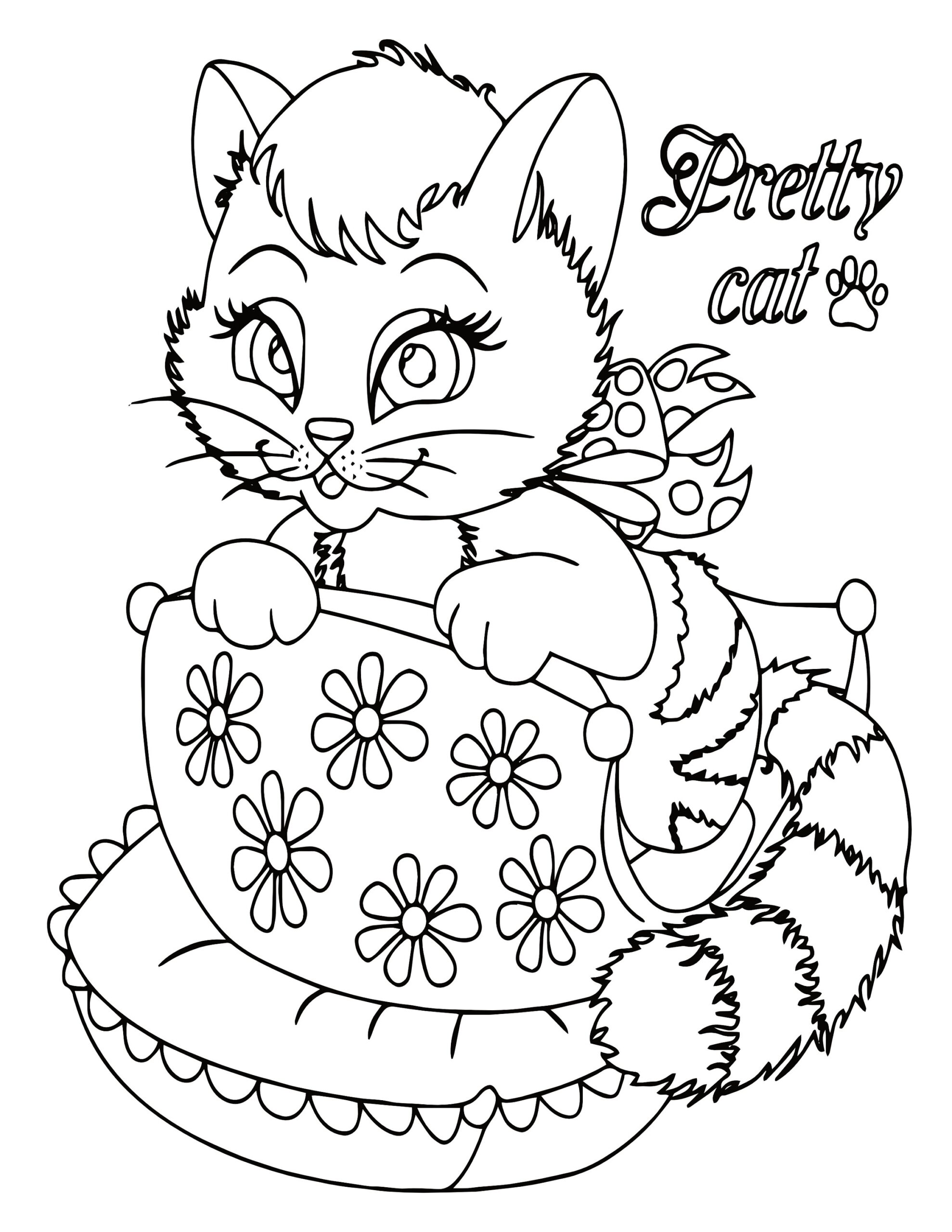 Kitten Colouring Pictures Printable Kitten Colouring Pictures Printable