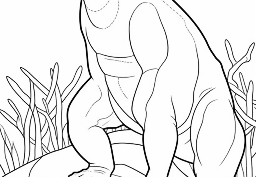 Komodo Dragon Full Body Coloring Page