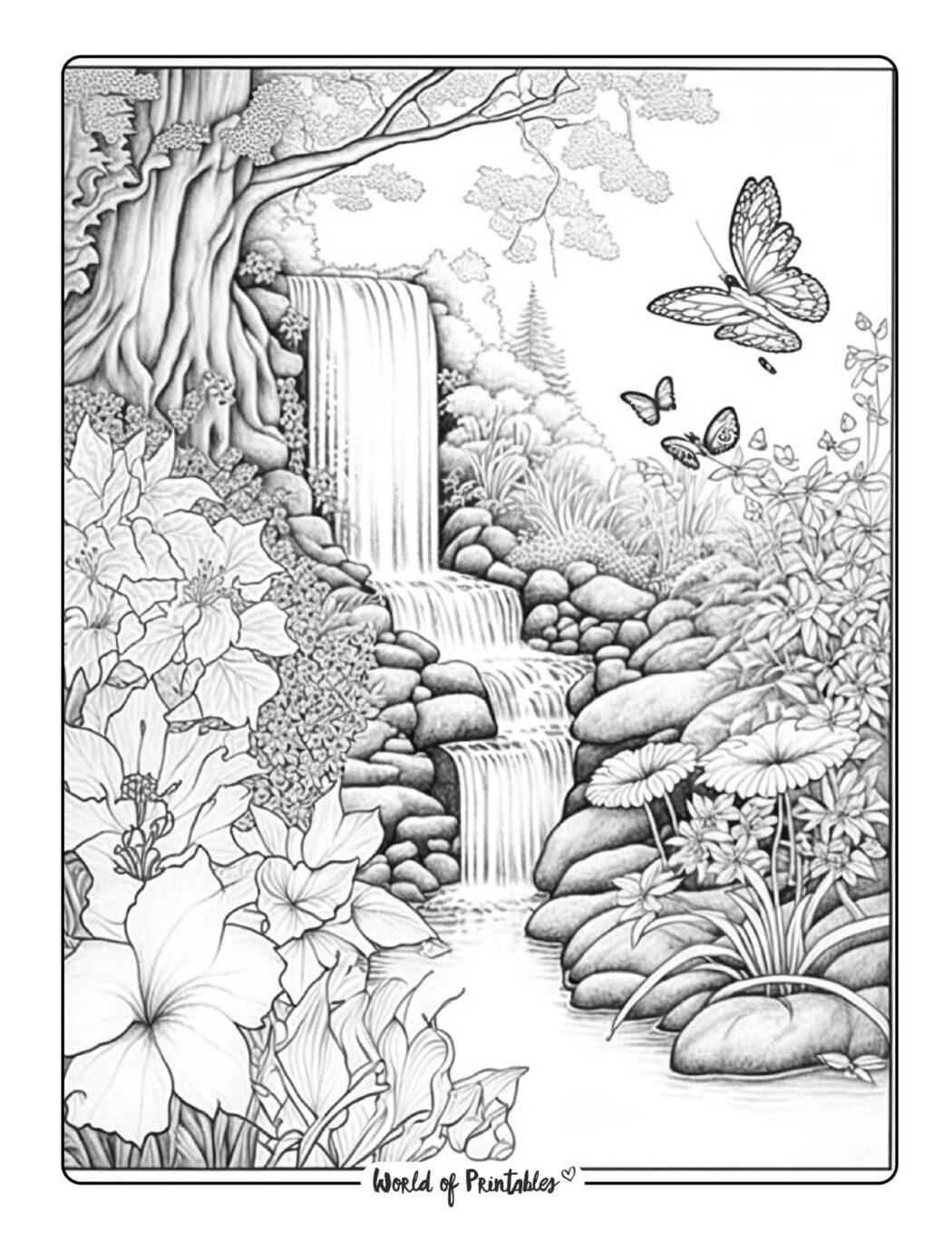 Landscape Coloring Pages World Of Printables Landscape Coloring Pages World Of Printables