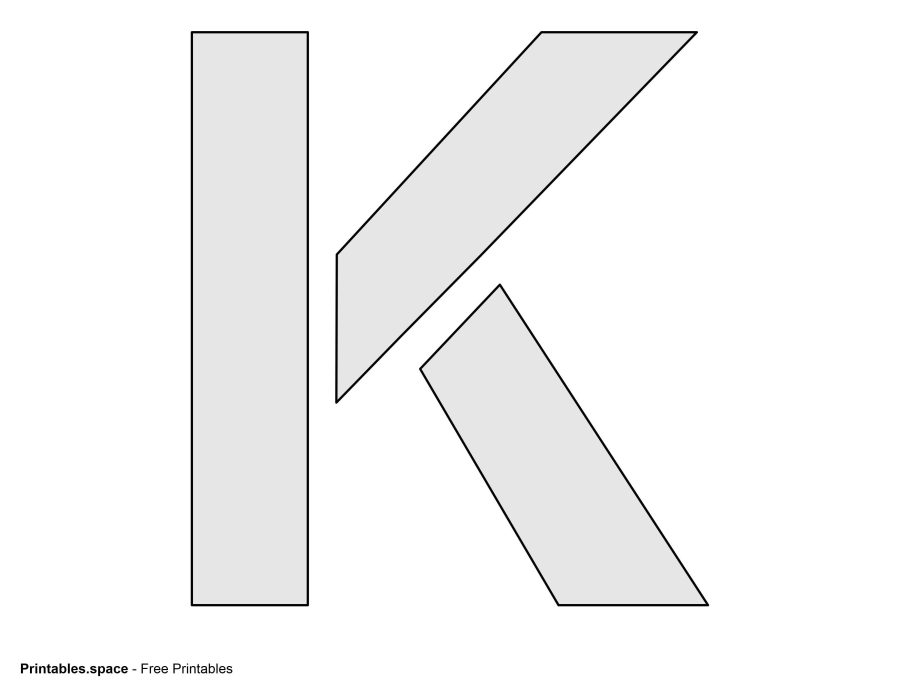 Large Letter K Stencil Printable Free Printables Large Letter K Stencil Printable Free Printables