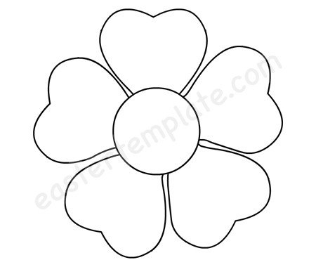 Large Printable Flower Shape Easter Template