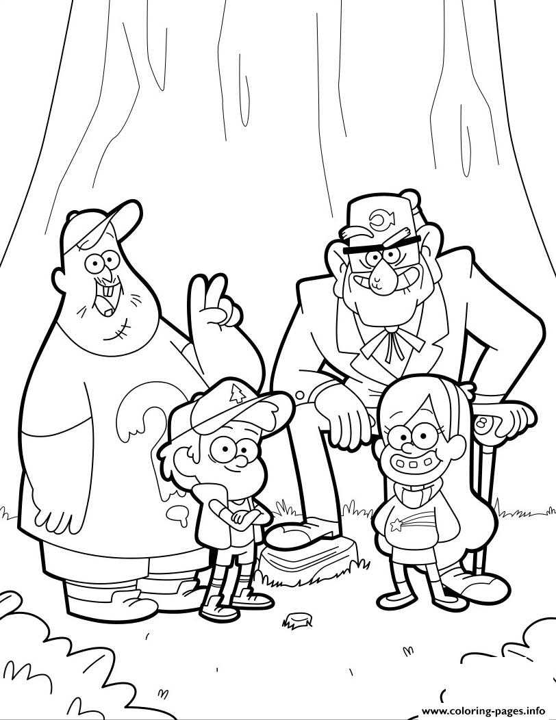 Largest Gravity Falls Coloring Page Printable Largest Gravity Falls Coloring Page Printable