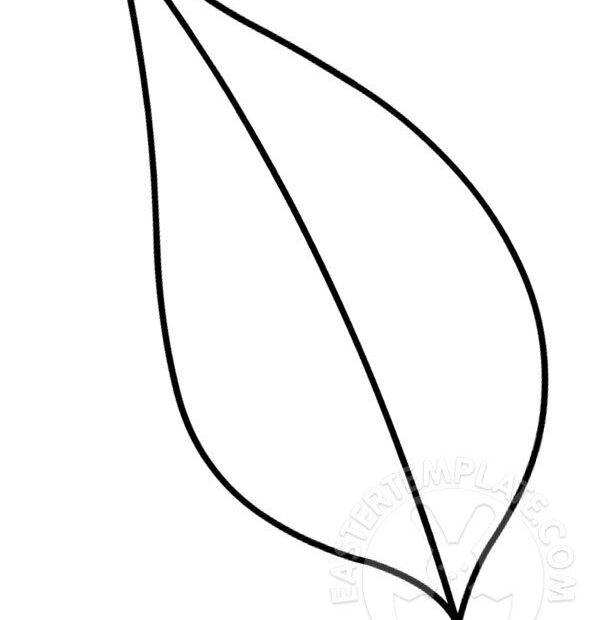 Leaf Coloring Page Easter Template