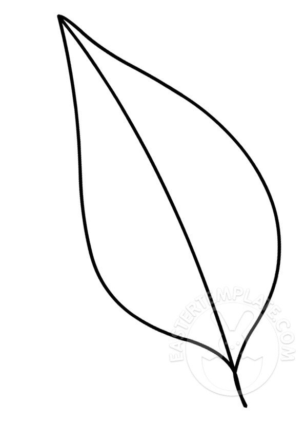Leaf Coloring Page Easter Template Leaf Coloring Page Easter Template