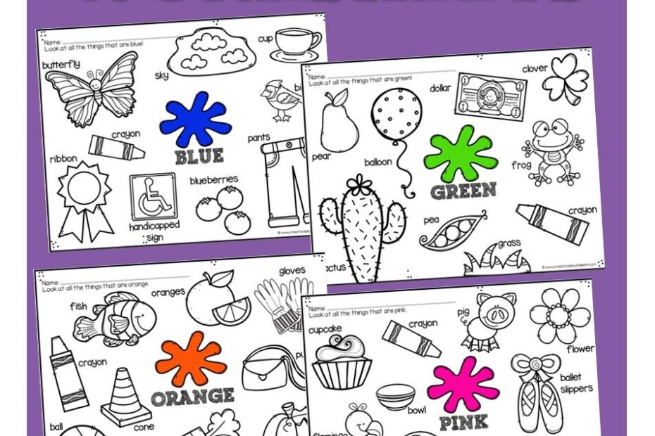 Learning Colors For Toddlers Worksheet