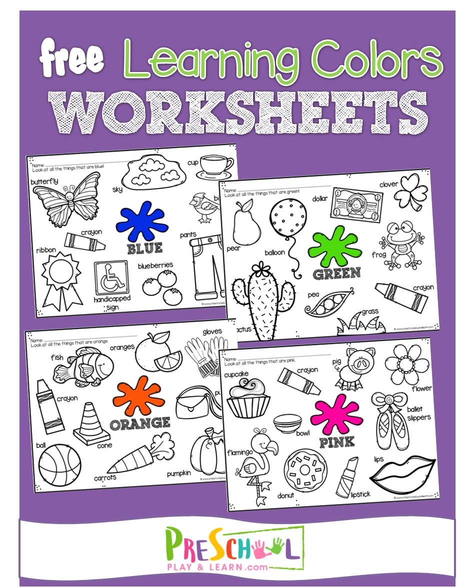 Learning Colors For Toddlers Worksheet Learning Colors For Toddlers Worksheet