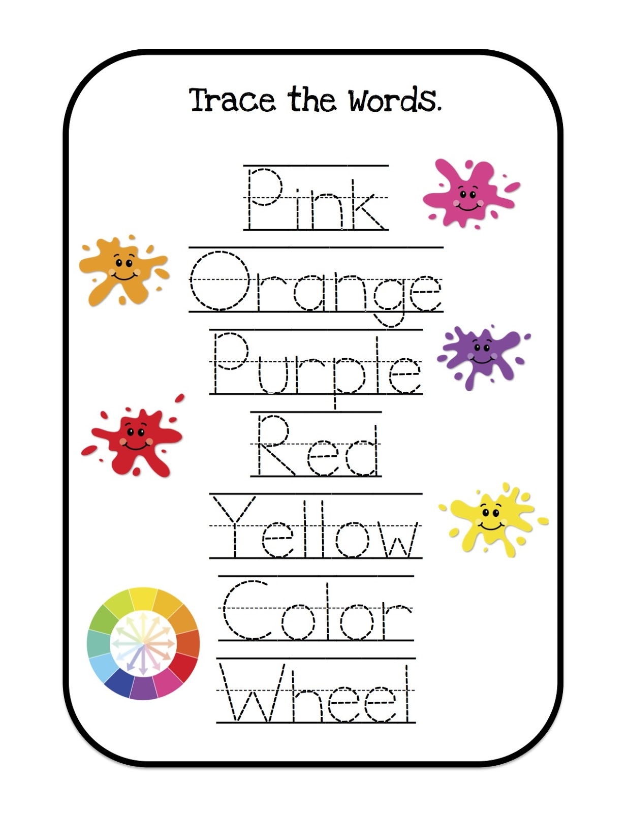 free printable colors free printable colors