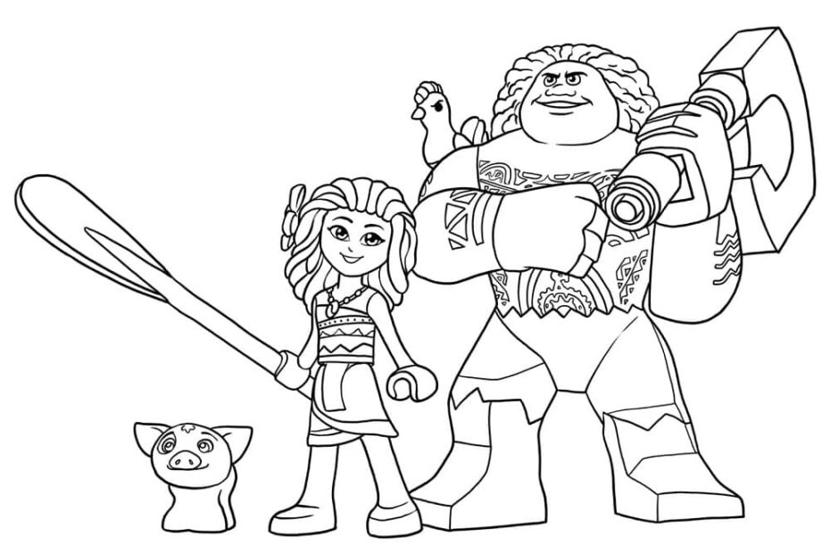 Lego Moana Coloring Page Download Print Or Color Online For Free