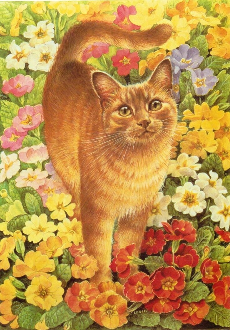 Leslie Anne Ivory Golden Cat Cat Print Wall Decor Animal Print Leslie Anne Ivory Golden Cat Cat Print Wall Decor Animal Print