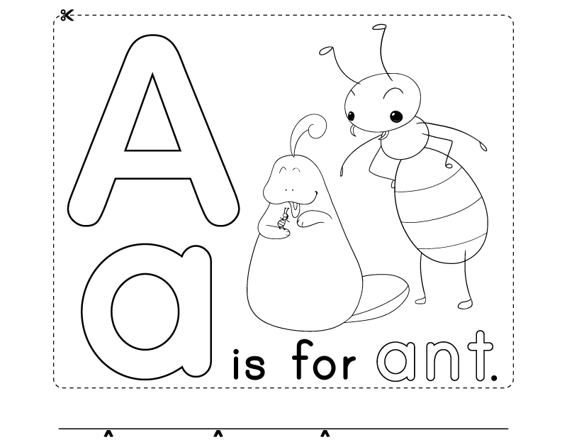 Letter A Alphabet Activity Worksheet Doozy Moo