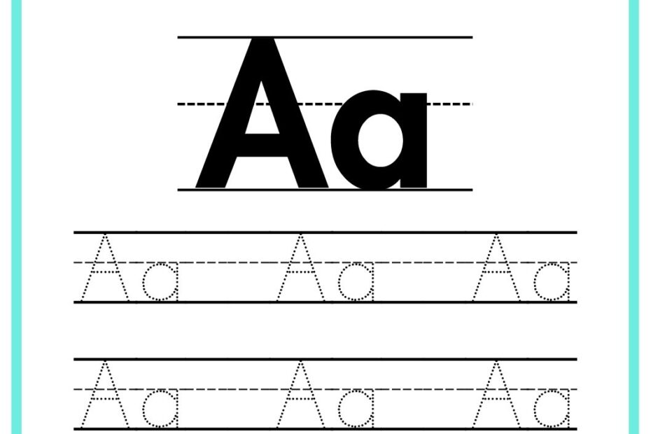 Letter A Alphabet Tracing Worksheets Free Printable PDF Worksheets