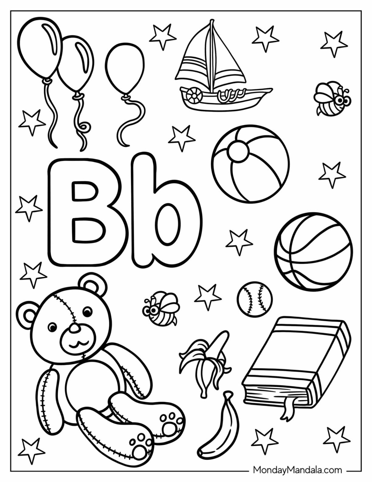 Letter B Coloring Sheet Printable Pdf Infoupdate Letter B Coloring Sheet Printable Pdf Infoupdate