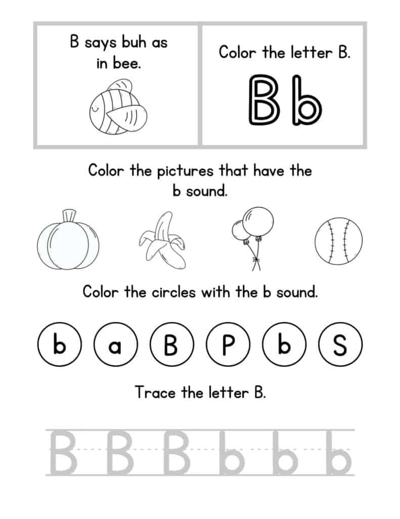 letter b free printable letter b free printable