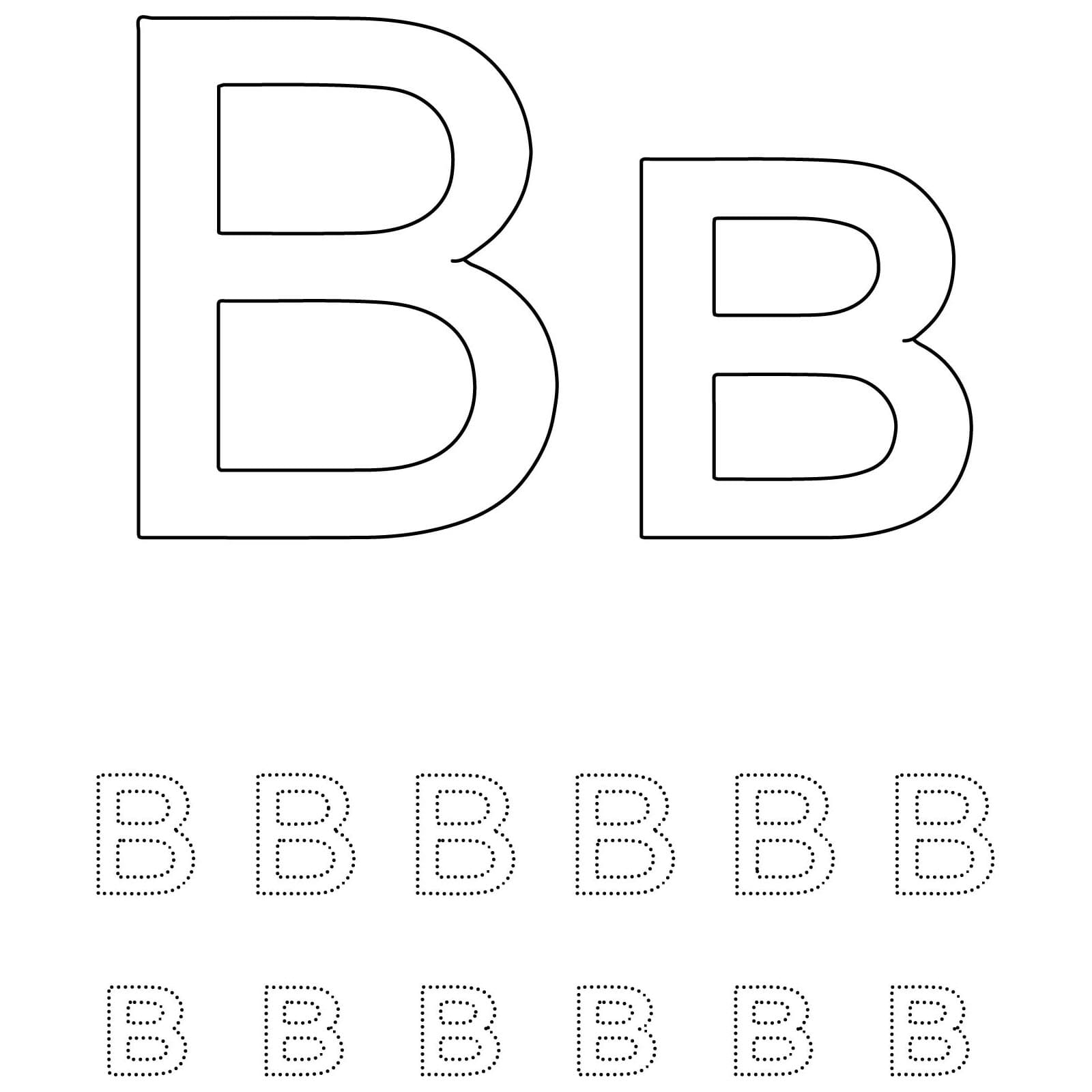 letter b tracing letter b tracing