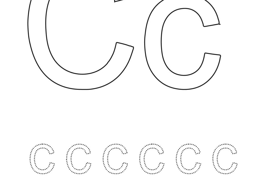 Letter C Tracing Worksheet Coloring Page Download Print Or Color