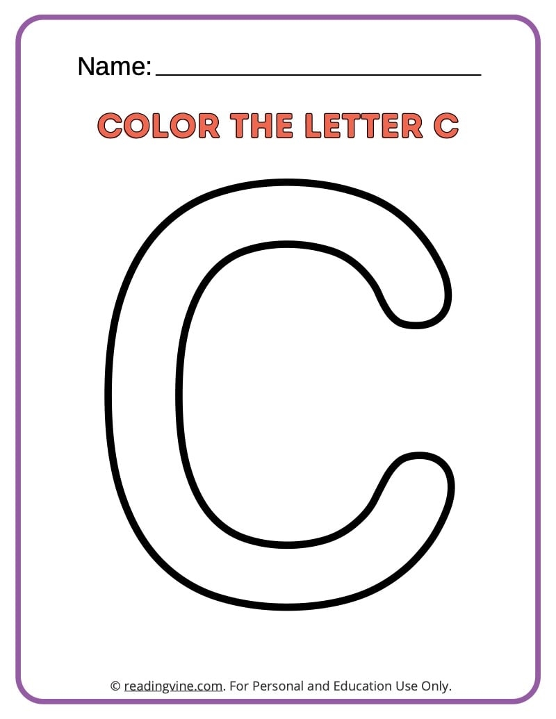 Letter C Worksheets For Preschool Free Printable Letter C Worksheets For Preschool Free Printable