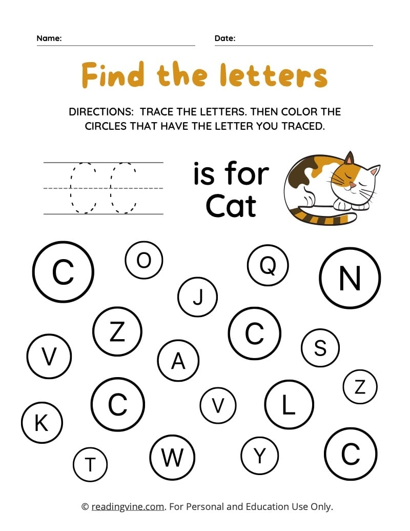 Letter C Worksheets For Preschool Free Printable Letter C Worksheets For Preschool Free Printable
