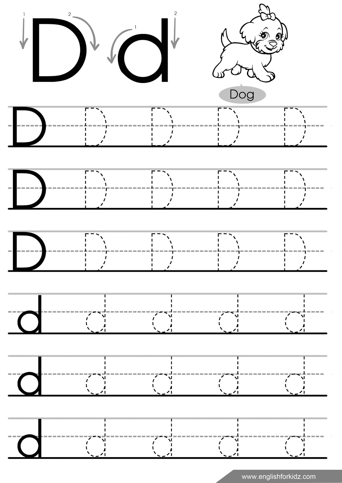 Letter D Traceable Worksheets Letter D Traceable Worksheets