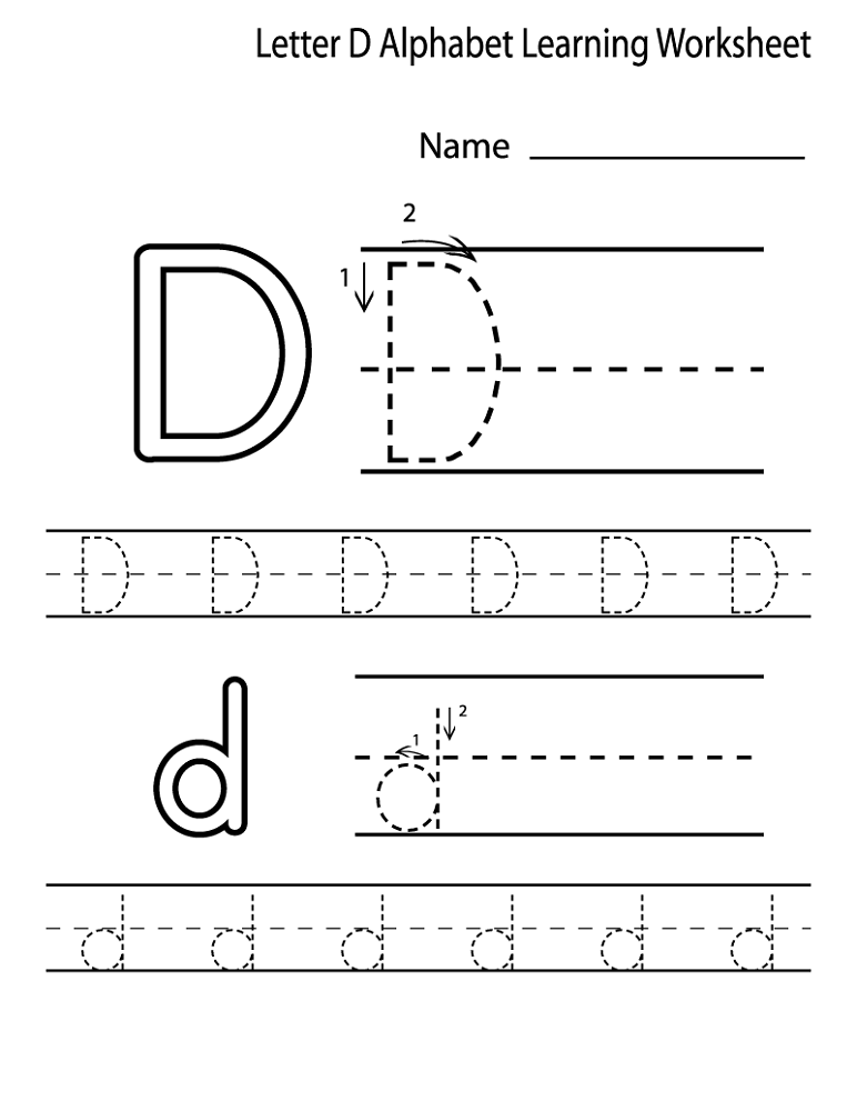 Letter D Traceable Worksheets Letter D Traceable Worksheets