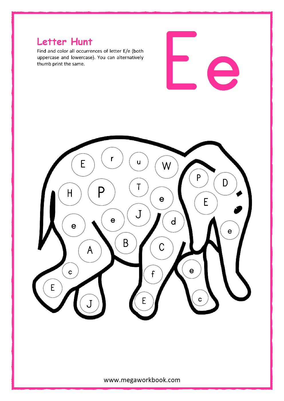 Letter E Activity Sheets Infoupdate Letter E Activity Sheets Infoupdate