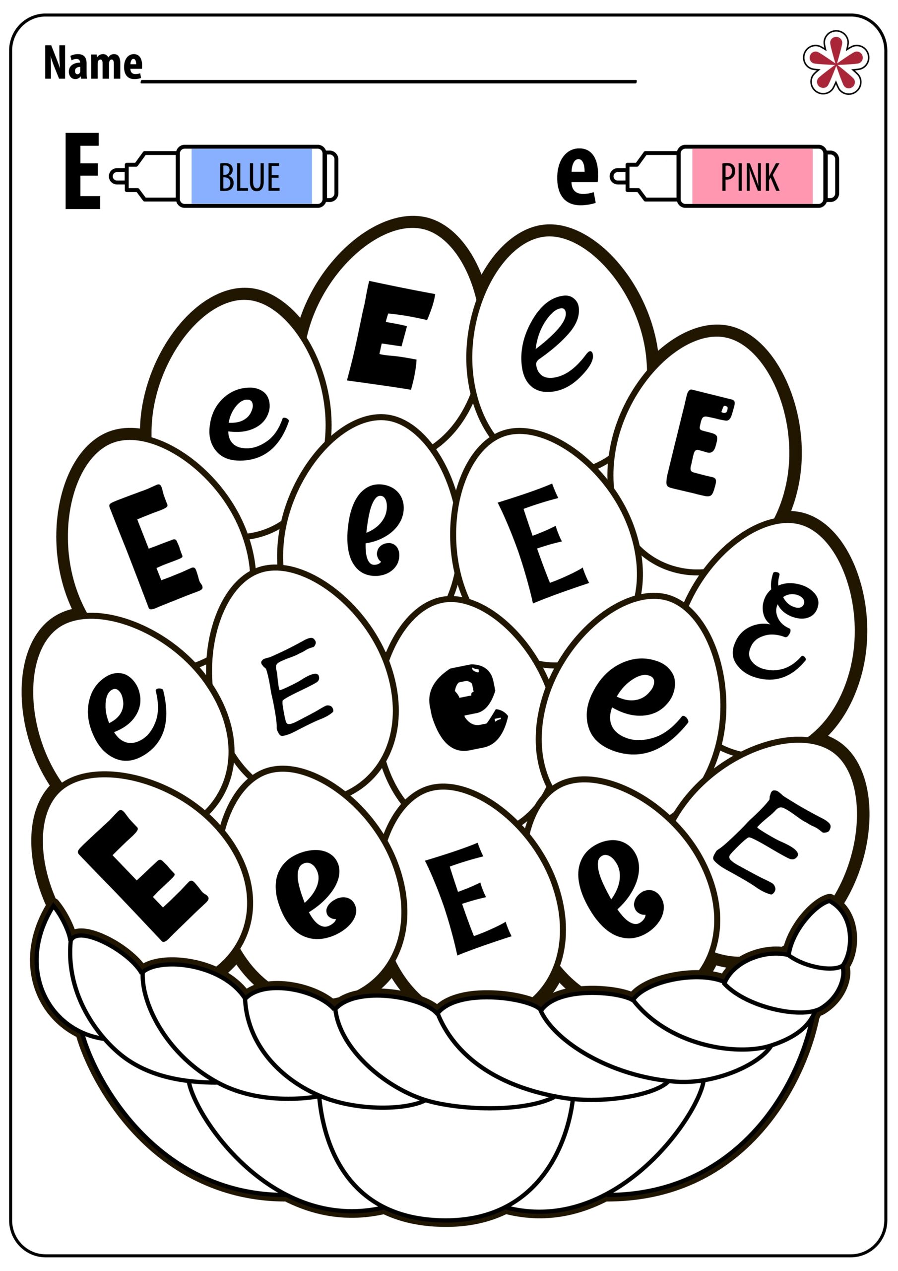 letter e activity sheet letter e activity sheet