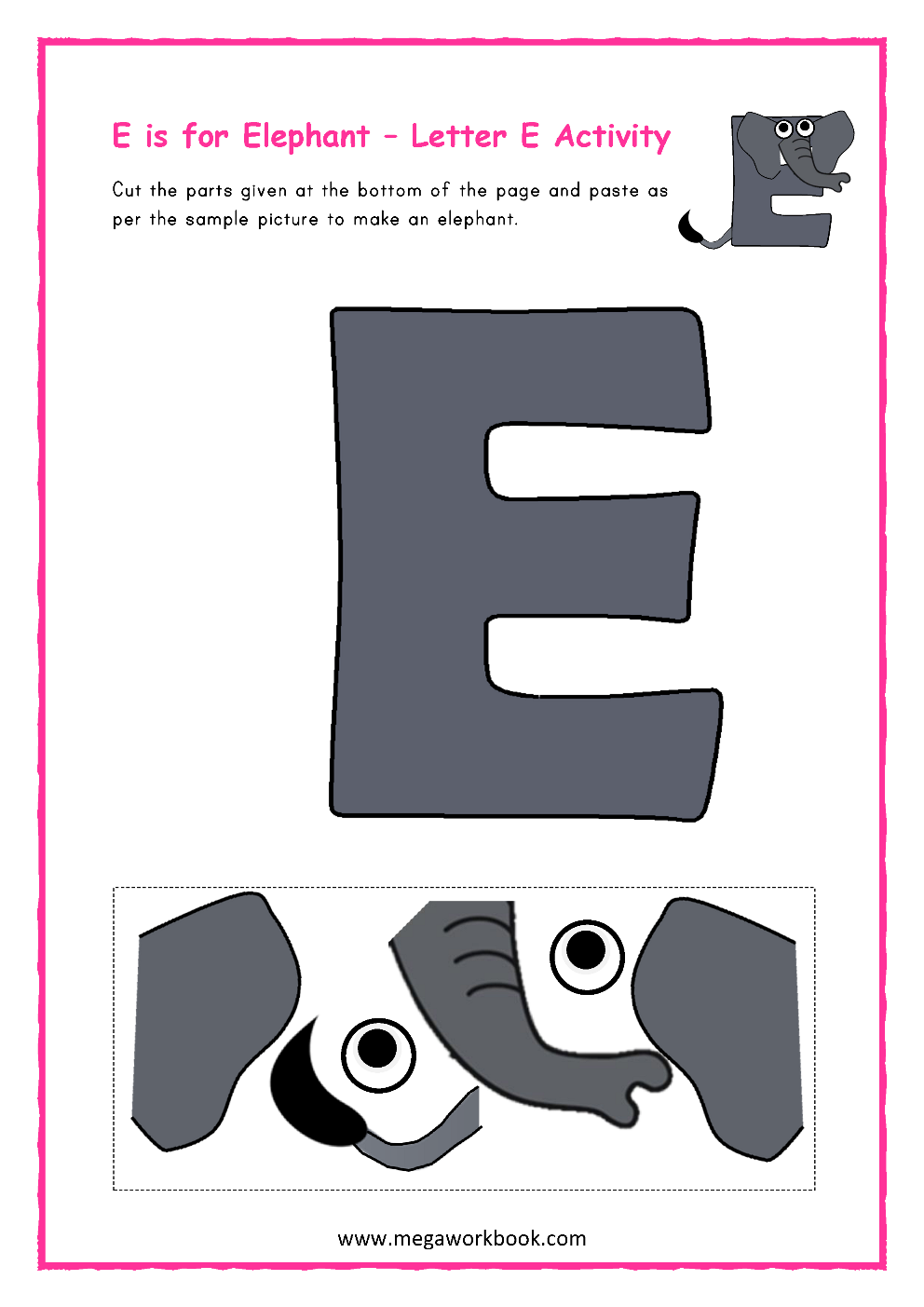 Letter E Activity Sheets Letter E Activity Sheets