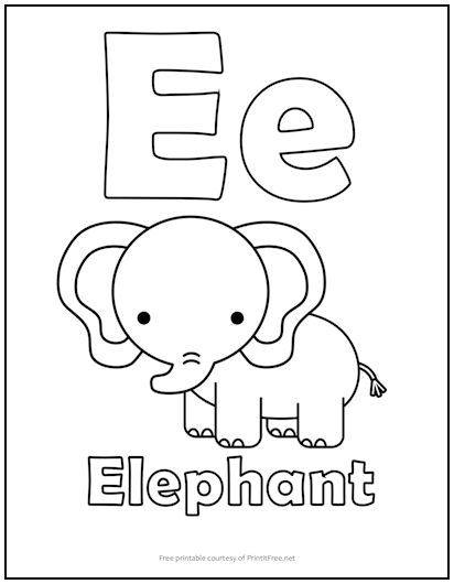 Letter E Colouring Sheets Printable Infoupdate
